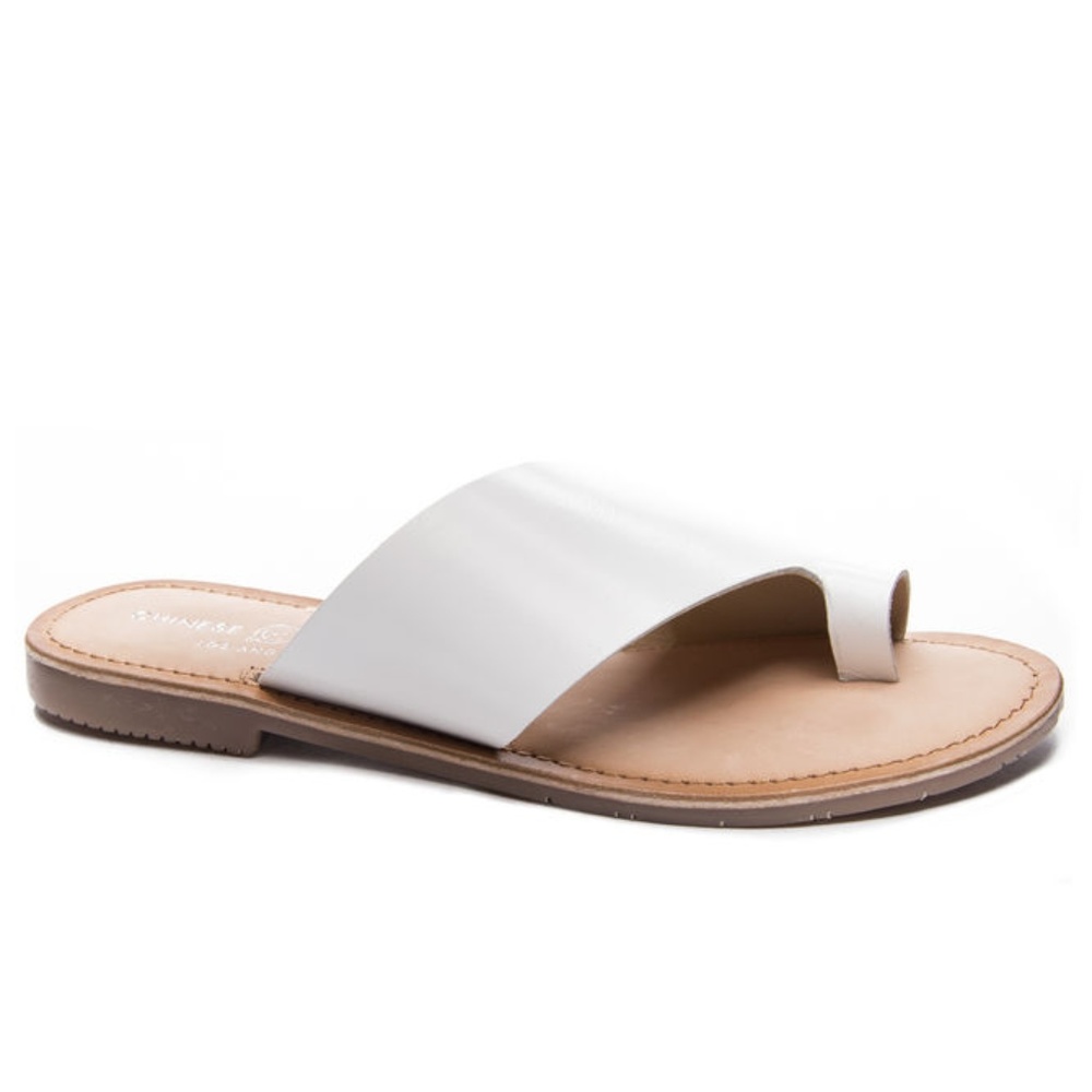 Chinese Laundry Gemmy Sandal in White Leather